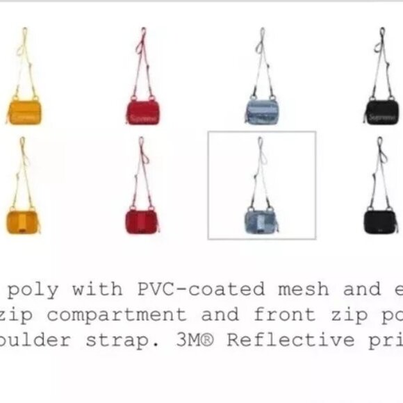 Supreme Small Shoulder Bag Blue Chocolate Chip Camo SS20 3M reflective logo 0.9L - Picture 7 of 7